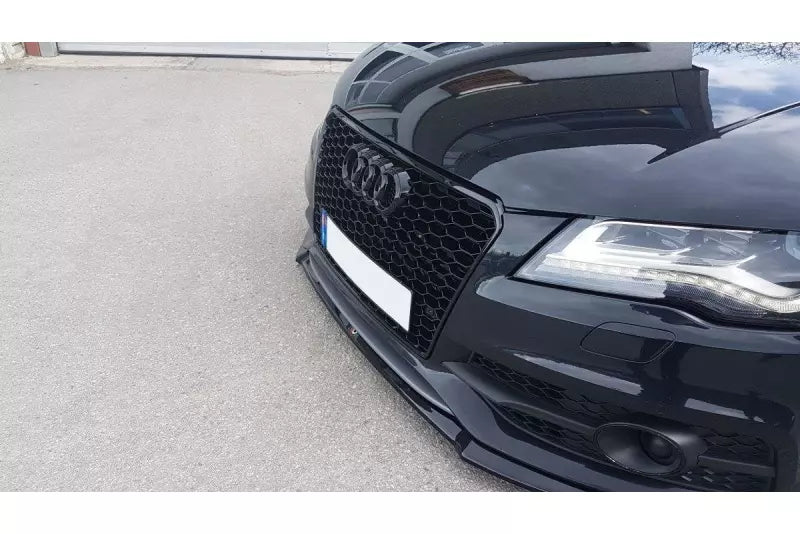 Maxton Design Frontlippe V.1 für Audi S7 / A7 S-Line C7 Hochglanz schwarz – Ansicht 3