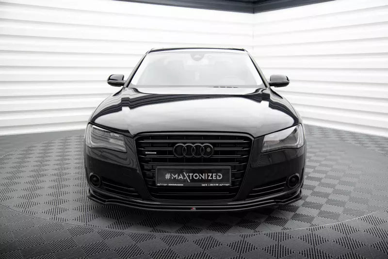 Maxton Design Frontlippe V.1 für Audi A8 D4 Hochglanz schwarz – Ansicht 2