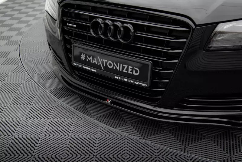 Maxton Design Frontlippe V.1 für Audi A8 D4 Hochglanz schwarz – Ansicht 3