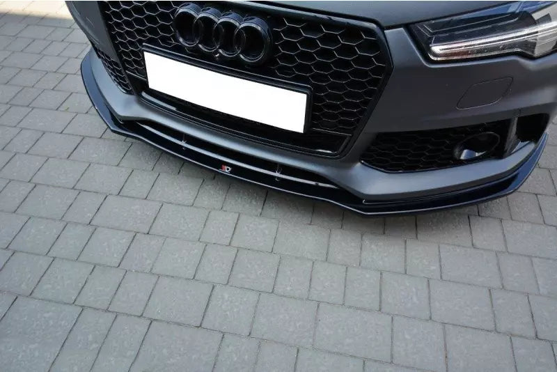 Maxton Design Frontlippe V.1 für Audi RS7 C7 Facelift Hochglanz schwarz – Ansicht 1