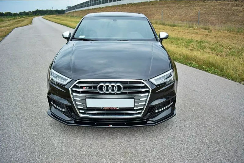 Maxton Design Frontlippe V.1 für Audi S3 / A3 S-Line 8V Facelift Hochglanz schwarz – Ansicht 2