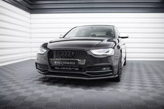 Maxton Design Frontlippe V.1 für Audi S4 B8 Facelift Hochglanz schwarz – Ansicht 1