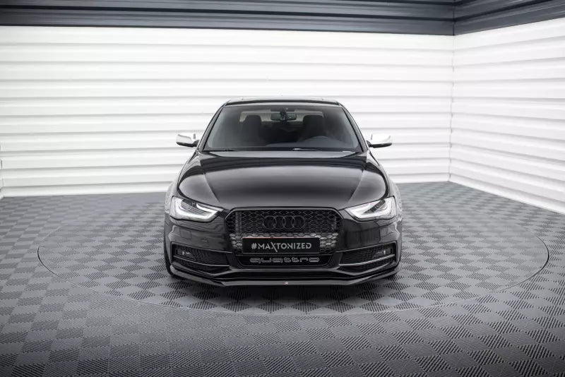 Maxton Design Frontlippe V.1 für Audi S4 B8 Facelift Hochglanz schwarz – Ansicht 2