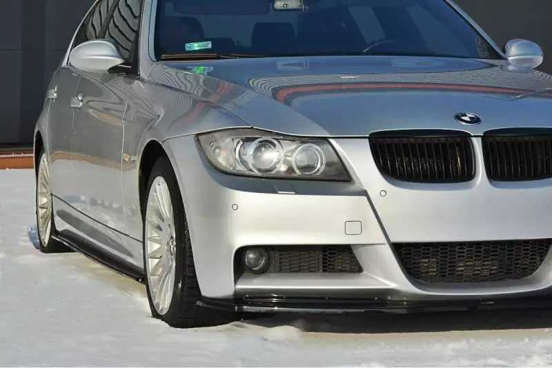 Maxton Design Frontlippe V.1 für BMW 3er E90 M Paket Hochglanz schwarz – Ansicht 1