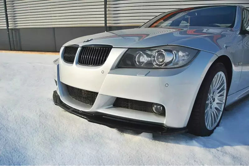 Maxton Design Frontlippe V.1 für BMW 3er E90 M Paket Hochglanz schwarz – Ansicht 3