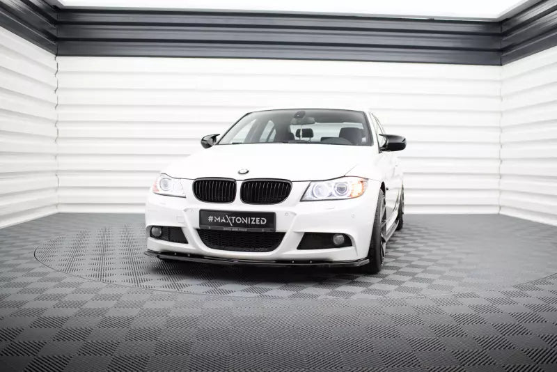 Maxton Design Frontlippe V.1 für BMW 3er E91 M Paket Facelift Hochglanz schwarz – Ansicht 1