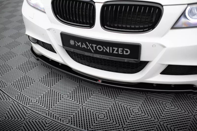 Maxton Design Frontlippe V.1 für BMW 3er E91 M Paket Facelift Hochglanz schwarz – Ansicht 3