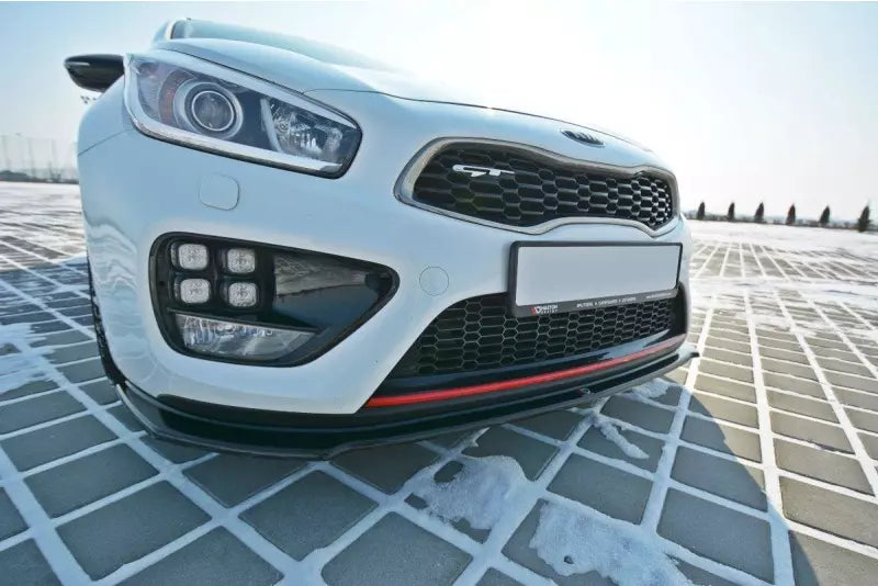 Maxton Design Frontlippe V.1 für Kia Ceed / ProCeed GT MK2 Hochglanz schwarz – Ansicht 2