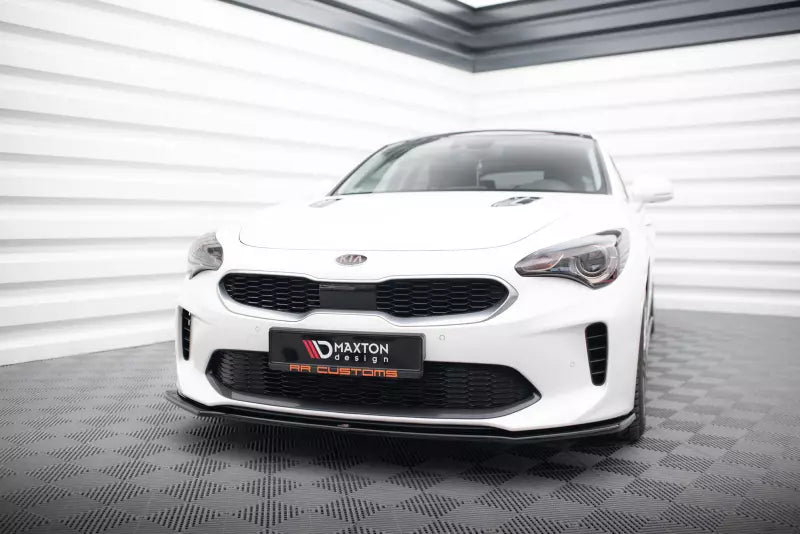 Maxton Design Frontlippe V.1 für Kia Stinger GT Hochglanz schwarz – Ansicht 1