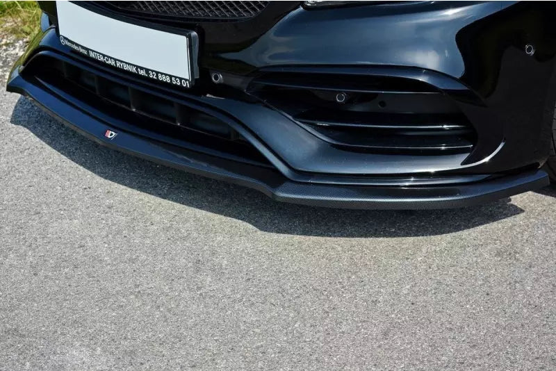 Maxton Design Frontlippe V.1 für Mercedes A-Klasse W176 AMG Facelift Hochglanz schwarz – Ansicht 2