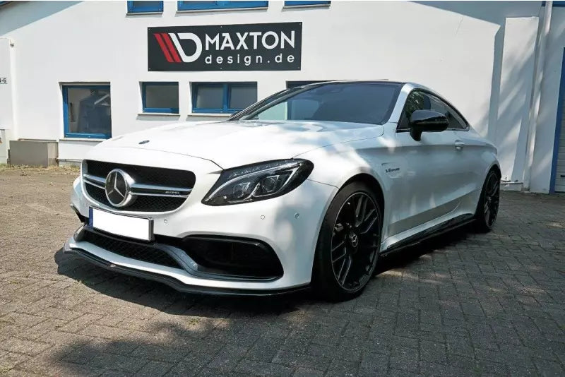 Maxton Design Frontlippe für Mercedes C-Klasse C205 63 AMG Coupe Hochglanz schwarz – Ansicht 1