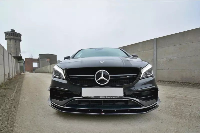 Maxton Design Frontlippe V.1 für Mercedes CLA A45 AMG C117 Facelift Hochglanz schwarz – Ansicht 2