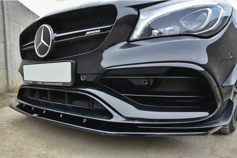 Maxton Design Frontlippe V.1 für Mercedes CLA A45 AMG C117 Facelift Hochglanz schwarz – Ansicht 3