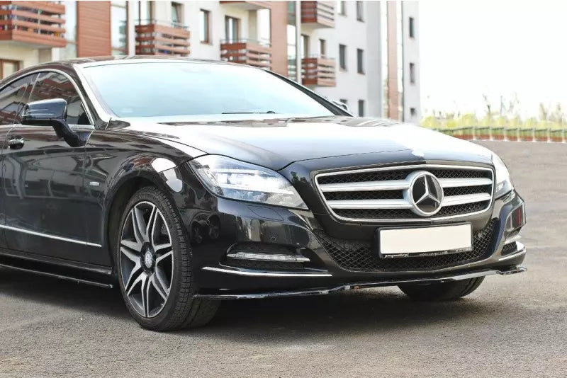 Maxton Design Frontlippe V.1 für Mercedes CLS C218 Hochglanz schwarz – Ansicht 1