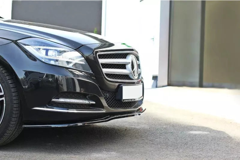 Maxton Design Frontlippe V.1 für Mercedes CLS C218 Hochglanz schwarz – Ansicht 3