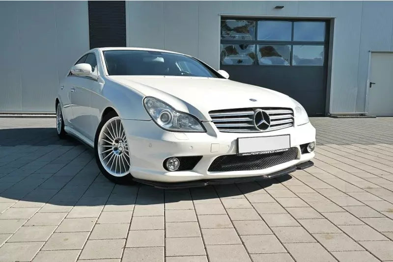 Maxton Design Frontlippe V.1 für Mercedes CLS 55AMG C219 Hochglanz schwarz – Ansicht 2