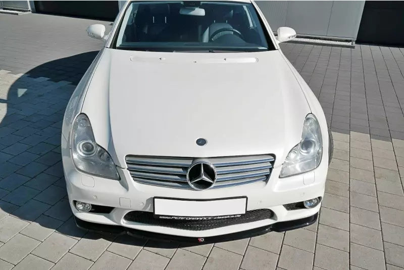 Maxton Design Frontlippe V.1 für Mercedes CLS 55AMG C219 Hochglanz schwarz – Ansicht 3
