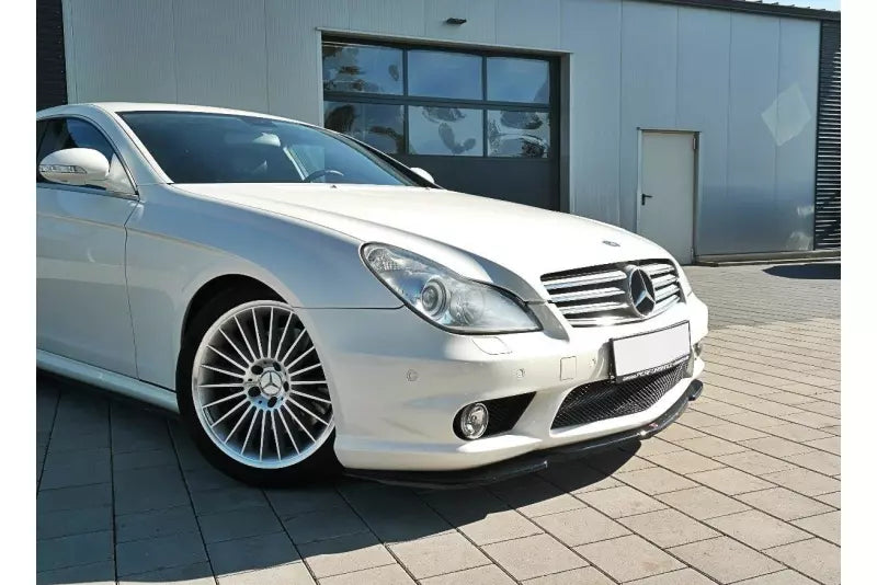 Maxton Design Frontlippe V.1 für Mercedes CLS 55AMG C219 Hochglanz schwarz – Ansicht 4