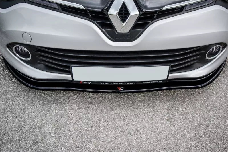 Maxton Design Frontlippe V.1 für Renault Clio 4 Hochglanz schwarz – Ansicht 1