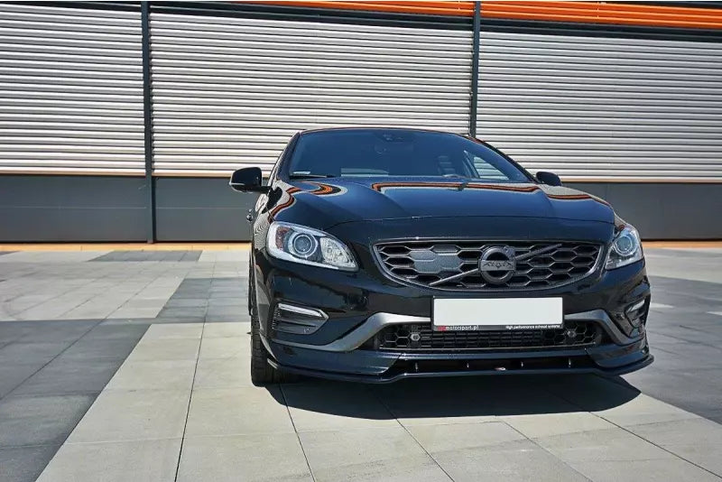 Maxton Design Frontlippe V.1 für Volvo V60 Polestar Facelift Hochglanz schwarz – Ansicht 2