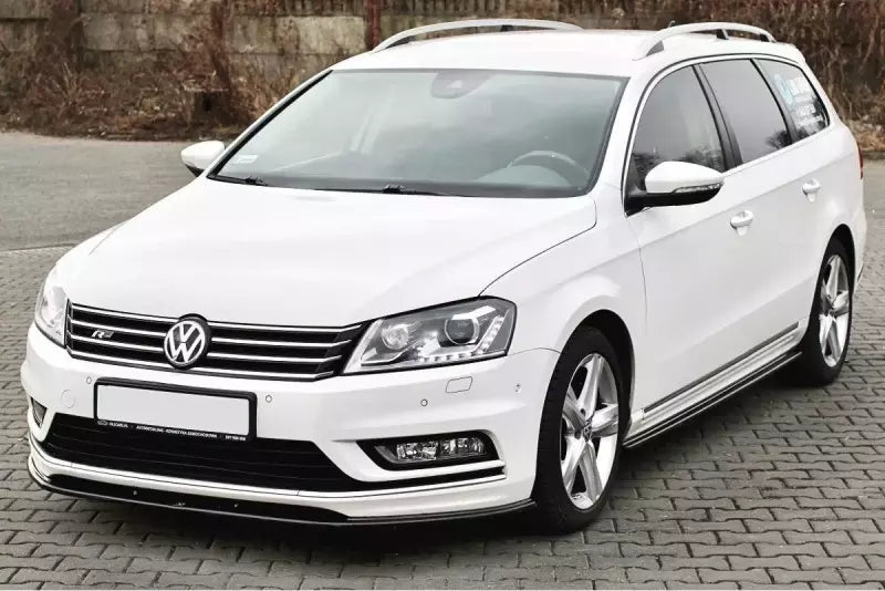Maxton Design Frontlippe V.1 für VW Passat B7 R-Line Hochglanz schwarz – Ansicht 1
