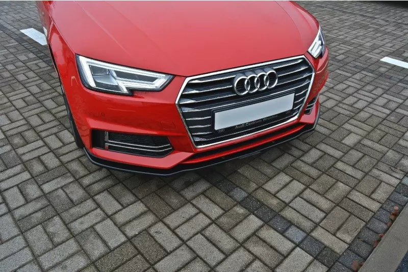Maxton Design Frontlippe V.2 für Audi S4 / A4 S-Line B9 Hochglanz schwarz – Ansicht 2