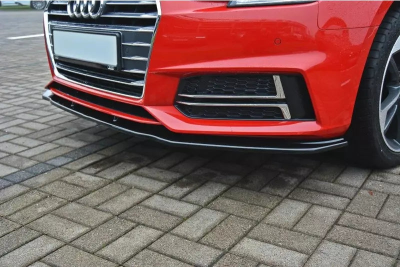 Maxton Design Frontlippe V.2 für Audi S4 / A4 S-Line B9 Hochglanz schwarz – Ansicht 3