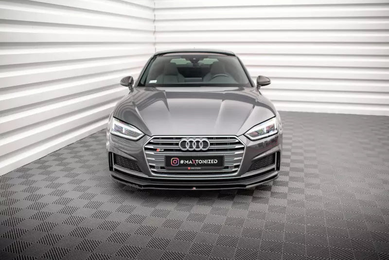 Maxton Design Frontlippe V.2 für Audi S5 / A5 S-Line Coupe / Sportback B9 F5 Hochglanz schwarz – Ansicht 2