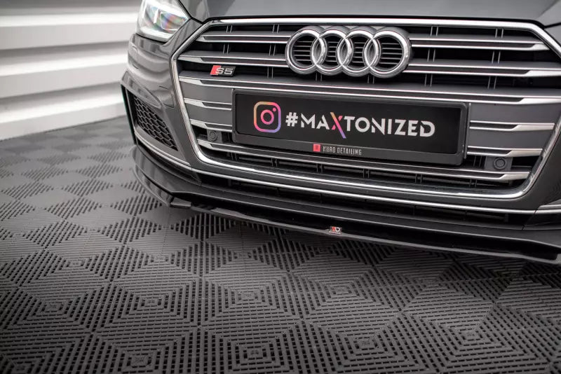 Maxton Design Frontlippe V.2 für Audi S5 / A5 S-Line Coupe / Sportback B9 F5 Hochglanz schwarz – Ansicht 3
