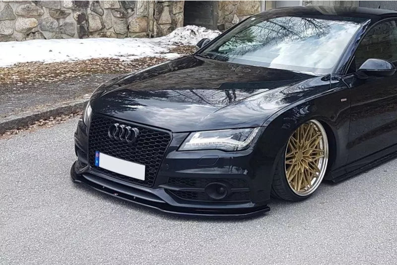 Maxton Design Frontlippe V.2 für Audi S7 / A7 S-Line C7 Hochglanz schwarz – Ansicht 1
