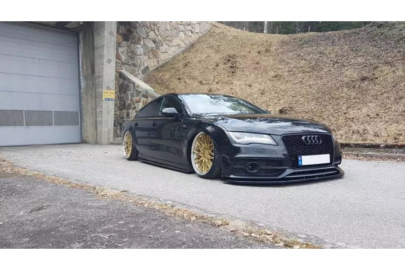 Maxton Design Frontlippe V.2 für Audi S7 / A7 S-Line C7 Hochglanz schwarz – Ansicht 3