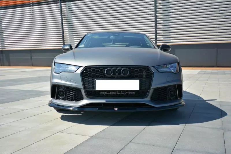 Maxton Design Frontlippe V.2 für Audi RS7 C7 Facelift Hochglanz schwarz – Ansicht 2