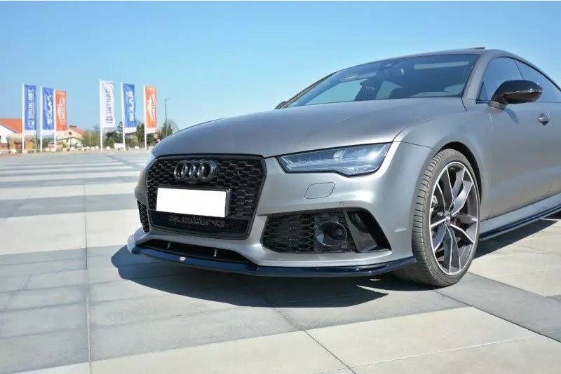 Maxton Design Frontlippe V.2 für Audi RS7 C7 Facelift Hochglanz schwarz – Ansicht 4