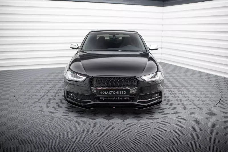 Maxton Design Frontlippe V.2 für Audi S4 B8 Facelift Hochglanz schwarz – Ansicht 2