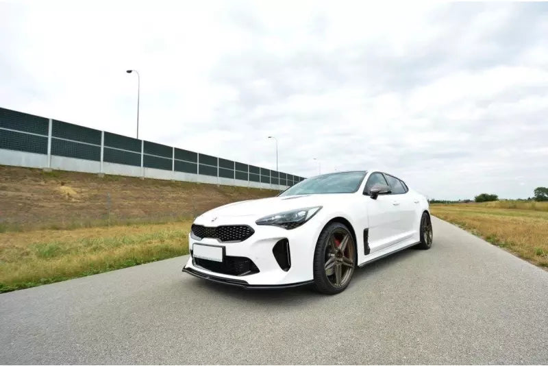 Maxton Design Frontlippe V.2 für Kia Stinger GT Hochglanz schwarz – Ansicht 2