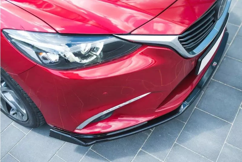 Maxton Design Frontlippe V.2 für Mazda 6 GJ (Mk3) Facelift Hochglanz schwarz – Ansicht 3