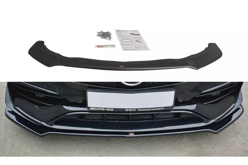 Maxton Design Frontlippe V.2 für Mercedes CLA A45 AMG C117 Facelift Hochglanz schwarz – Ansicht 1