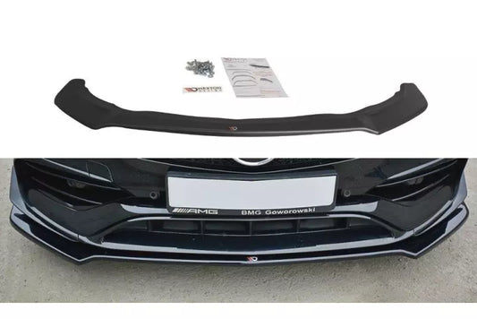 Maxton Design Frontlippe V.2 für Mercedes CLA A45 AMG C117 Facelift Hochglanz schwarz – Ansicht 1