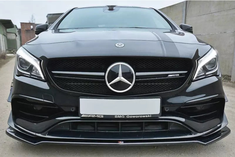 Maxton Design Frontlippe V.2 für Mercedes CLA A45 AMG C117 Facelift Hochglanz schwarz – Ansicht 3