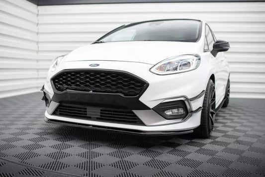 Maxton Design Frontlippe V.3 für Ford Fiesta ST / ST-Line Mk8 Hochglanz schwarz – Ansicht 1