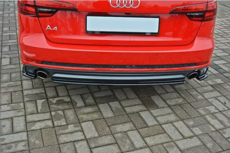 Maxton Design Heckdiffusor für Audi A4 B9 S-Line Hochglanz schwarz – Ansicht 1