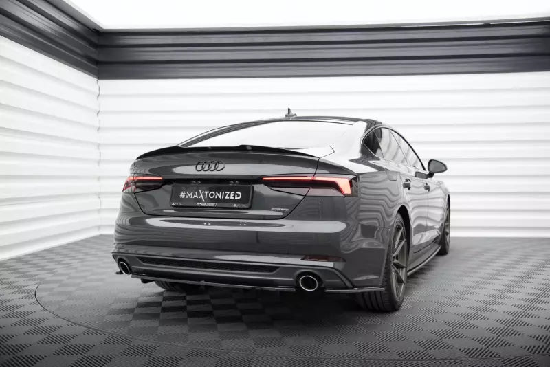 Maxton Design Heckdiffusor V.2 für Audi A5 B9 F5 S-Line Coupe / Sportback Hochglanz schwarz – Ansicht 1