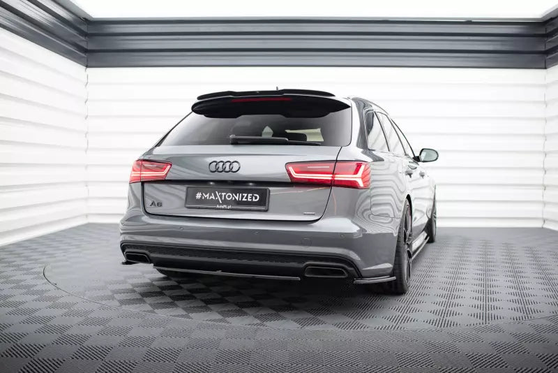 Maxton Design Heckdiffusor für Audi A6 C7 S-Line Avant Facelift Hochglanz schwarz – Ansicht 1
