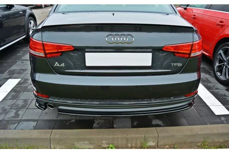 Maxton Design Diffusor Flaps für Audi A4 B9 S-Line Hochglanz schwarz – Ansicht 1
