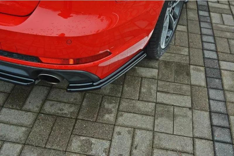 Maxton Design Diffusor Flaps für Audi A4 Avant B9 S-Line Hochglanz schwarz – Ansicht 3