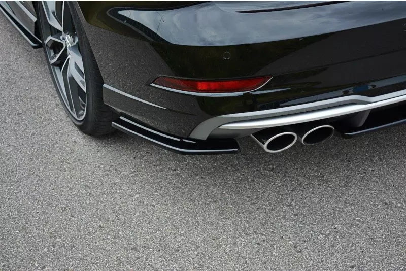 Maxton Design Diffusor Flaps V.1 für Audi S3 / A3 S-Line 8V Limousine Facelift Hochglanz schwarz – Ansicht 1