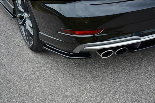 Maxton Design Diffusor Flaps V.1 für Audi S3 / A3 S-Line 8V Limousine Facelift Hochglanz schwarz – Ansicht 1