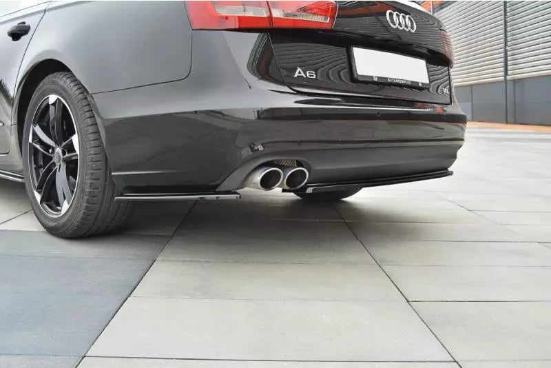Maxton Design Diffusor Flaps für Audi A6 C7 Avant / Limousine Hochglanz schwarz – Ansicht 1
