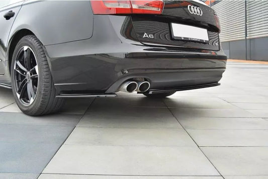 Maxton Design Diffusor Flaps für Audi A6 C7 Avant / Limousine Hochglanz schwarz – Ansicht 1