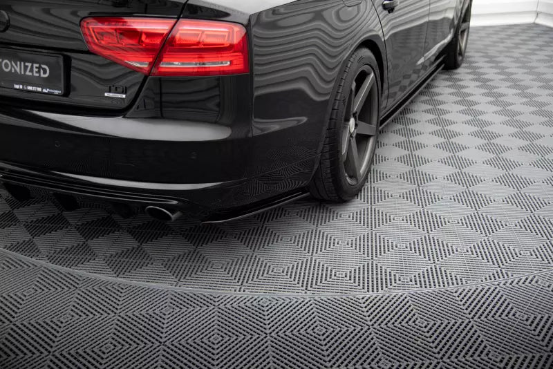 Maxton Design Diffusor Flaps für Audi A8 D4 Hochglanz schwarz – Ansicht 1